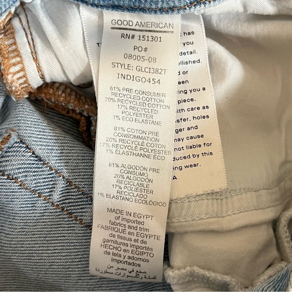 Good American Slim-Straight Light Wash Mid Rise Jeans size 28 - Picture 10 of 10